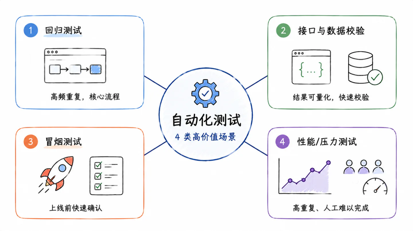 自动化测试最值得优先投入的 4 类高价值场景
